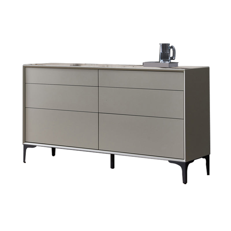 Contemporary Storage Chest Stone Dresser with 6 Drawers , 12.48/15.6 Inch W Clearhalo 'Bedroom Furniture' 'Dressers & Chests' 'dressers_chests' 'furn' 'furn_dressers_chests' 'Furniture' 6844498