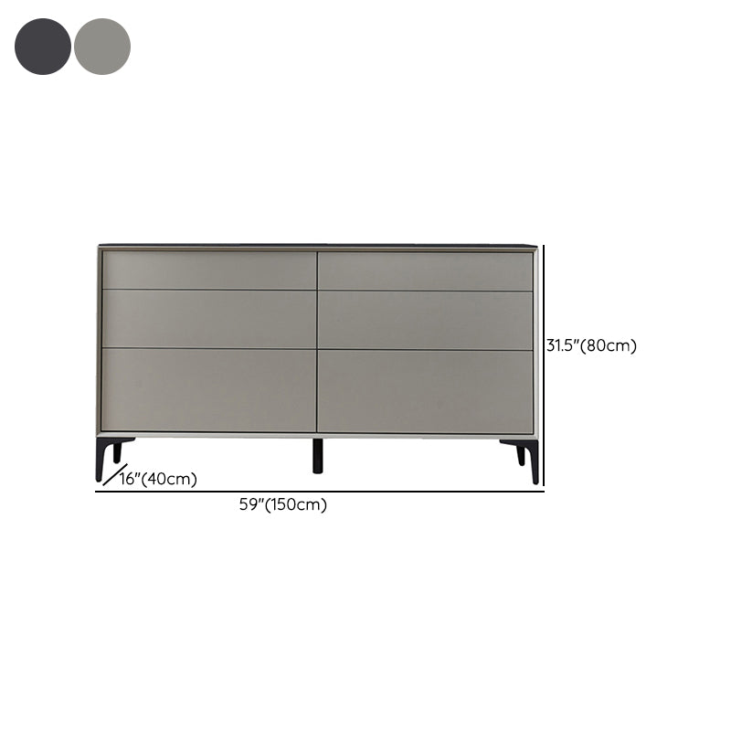 Contemporary Storage Chest Stone Dresser with 6 Drawers , 12.48/15.6 Inch W Clearhalo 'Bedroom Furniture' 'Dressers & Chests' 'dressers_chests' 'furn' 'furn_dressers_chests' 'Furniture' 6844508