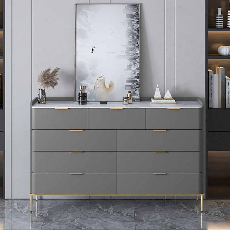 Klassische Glam-Aufbewahrungskommode aus Stein mit 8/9 Schubladen, 15,6 Zoll Breite