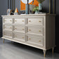 Classic Glam Storage Chest Solid Wood Dresser , 17.55-inch Width