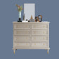 Classic Glam Storage Chest Solid Wood Dresser , 17.55-inch Width