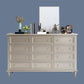 Classic Glam Storage Chest Solid Wood Dresser , 17.55-inch Width
