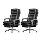 Fixed Arms Leather Desk Chair Modern Adjustable Seat Height Swivel Chair with Wheels Black Genuine Leather 2 Piece Set Clearhalo 'furn' 'furn_office_chair' 'Furniture' 'Office Chairs' 'Office Furniture' 'office_chair' 6844715