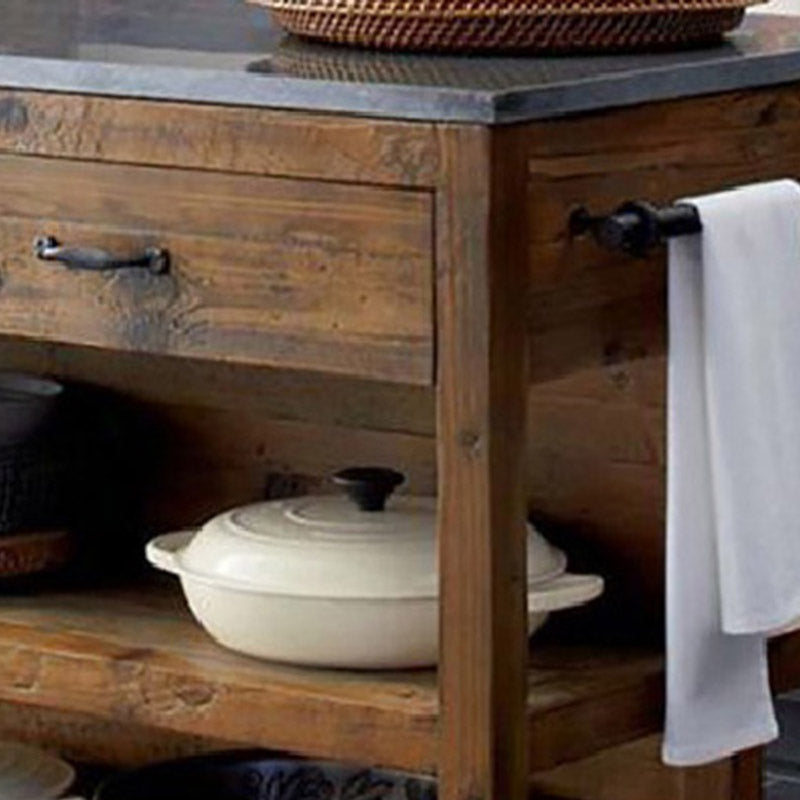 Home Dining Kitchen Island Table Wooden Legs Kitchen Island with Drawer