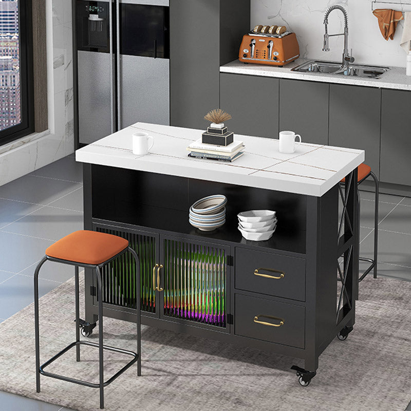 Isola moderna dell'isola da cucina sala da pranzo Isola da cucina con cassetto
