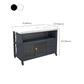 Modern Kitchen Island Table Dining Room Prep Table with Storage Cabinet