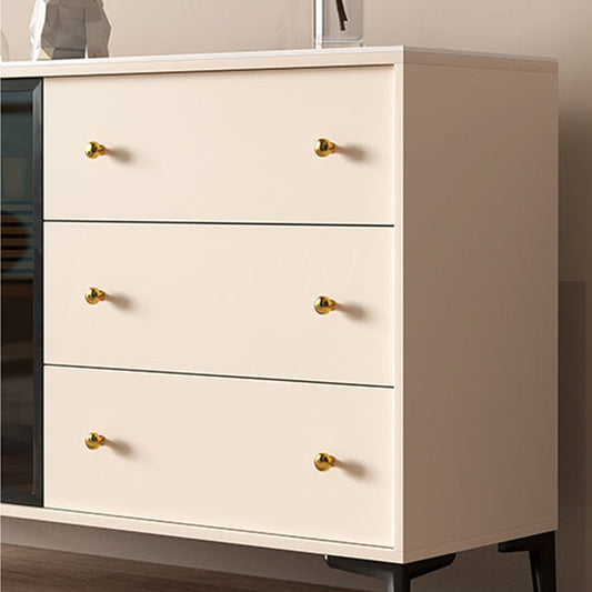 Tavolo a buffet in pietra glam a scaffalatura regolabile credenza a buffet con cassetti e armadi