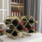Tabletop Glam Style Wine Rack Metal Wine Bottle Rack for Living Room Clearhalo 'furn' 'furn_wine_racks' 'Furniture' 'Kitchen & Dining Furniture' 'Wine Racks' 'wine_racks' 6844964