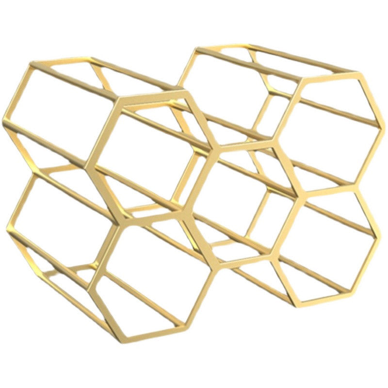 Tabletop Glam Style Wine Rack Metal Wine Bottle Rack for Living Room Clearhalo 'furn' 'furn_wine_racks' 'Furniture' 'Kitchen & Dining Furniture' 'Wine Racks' 'wine_racks' 6844966