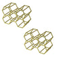 Tabletop Glam Style Wine Rack Metal Wine Bottle Rack for Living Room 13"L x 7"W x 9"H Gold 2 Piece Set Clearhalo 'furn' 'furn_wine_racks' 'Furniture' 'Kitchen & Dining Furniture' 'Wine Racks' 'wine_racks' 6844967