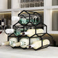 Tabletop Glam Style Wine Rack Metal Wine Bottle Rack for Living Room Clearhalo 'furn' 'furn_wine_racks' 'Furniture' 'Kitchen & Dining Furniture' 'Wine Racks' 'wine_racks' 6844971