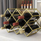 Tabletop Glam Style Wine Rack Metal Wine Bottle Rack for Living Room Clearhalo 'furn' 'furn_wine_racks' 'Furniture' 'Kitchen & Dining Furniture' 'Wine Racks' 'wine_racks' 6844975
