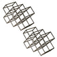 Tabletop Glam Style Wine Rack Metal Wine Bottle Rack for Living Room 16"L x 7"W x 11"H Black 2 Piece Set Clearhalo 'furn' 'furn_wine_racks' 'Furniture' 'Kitchen & Dining Furniture' 'Wine Racks' 'wine_racks' 6844980