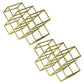 Tabletop Glam Style Wine Rack Metal Wine Bottle Rack for Living Room 16"L x 7"W x 11"H Gold 2 Piece Set Clearhalo 'furn' 'furn_wine_racks' 'Furniture' 'Kitchen & Dining Furniture' 'Wine Racks' 'wine_racks' 6844982