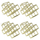 Tabletop Glam Style Wine Rack Metal Wine Bottle Rack for Living Room 16"L x 7"W x 11"H Gold 4 Piece Set Clearhalo 'furn' 'furn_wine_racks' 'Furniture' 'Kitchen & Dining Furniture' 'Wine Racks' 'wine_racks' 6844983