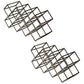 Tabletop Glam Style Wine Rack Metal Wine Bottle Rack for Living Room 21"L x 7"W x 11"H Black 2 Piece Set Clearhalo 'furn' 'furn_wine_racks' 'Furniture' 'Kitchen & Dining Furniture' 'Wine Racks' 'wine_racks' 6844985