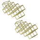 Tabletop Glam Style Wine Rack Metal Wine Bottle Rack for Living Room 21"L x 7"W x 11"H Gold 2 Piece Set Clearhalo 'furn' 'furn_wine_racks' 'Furniture' 'Kitchen & Dining Furniture' 'Wine Racks' 'wine_racks' 6844988