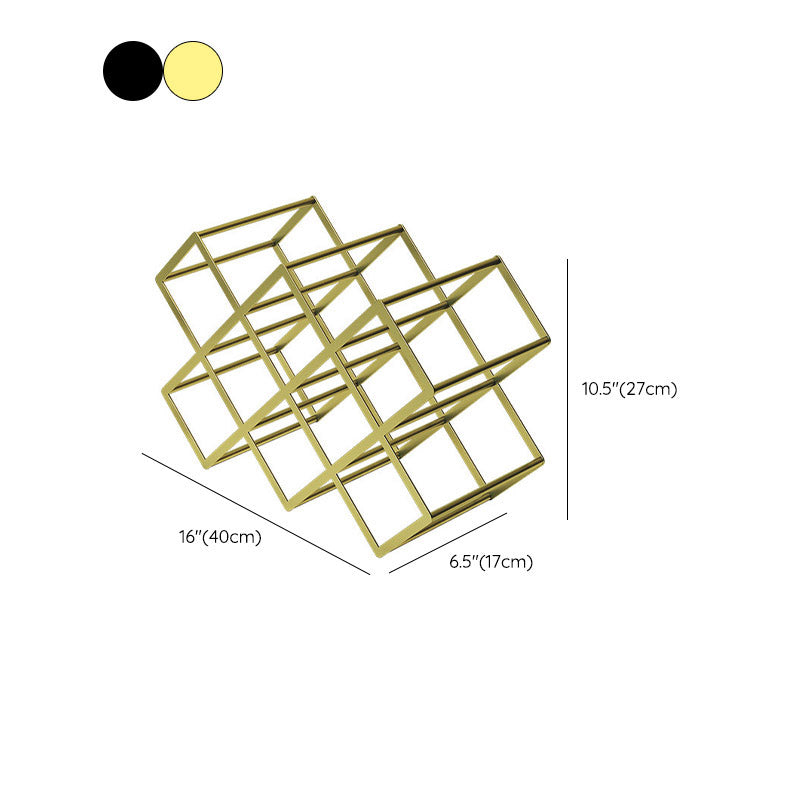 Tabletop Glam Style Wine Rack Metal Wine Bottle Rack for Living Room Clearhalo 'furn' 'furn_wine_racks' 'Furniture' 'Kitchen & Dining Furniture' 'Wine Racks' 'wine_racks' 6844992