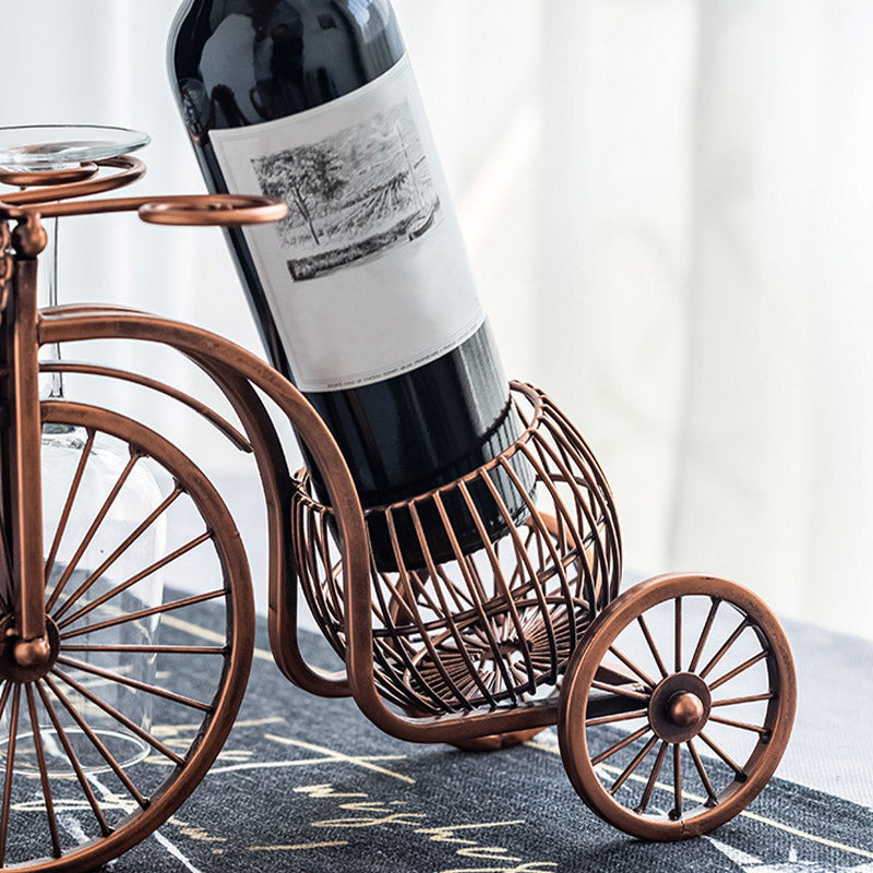 Glam Tabletop Wine Rack Metal Wine Bottle & Glass Rack for Living Room Clearhalo 'furn' 'furn_wine_racks' 'Furniture' 'Kitchen & Dining Furniture' 'Wine Racks' 'wine_racks' 6845018