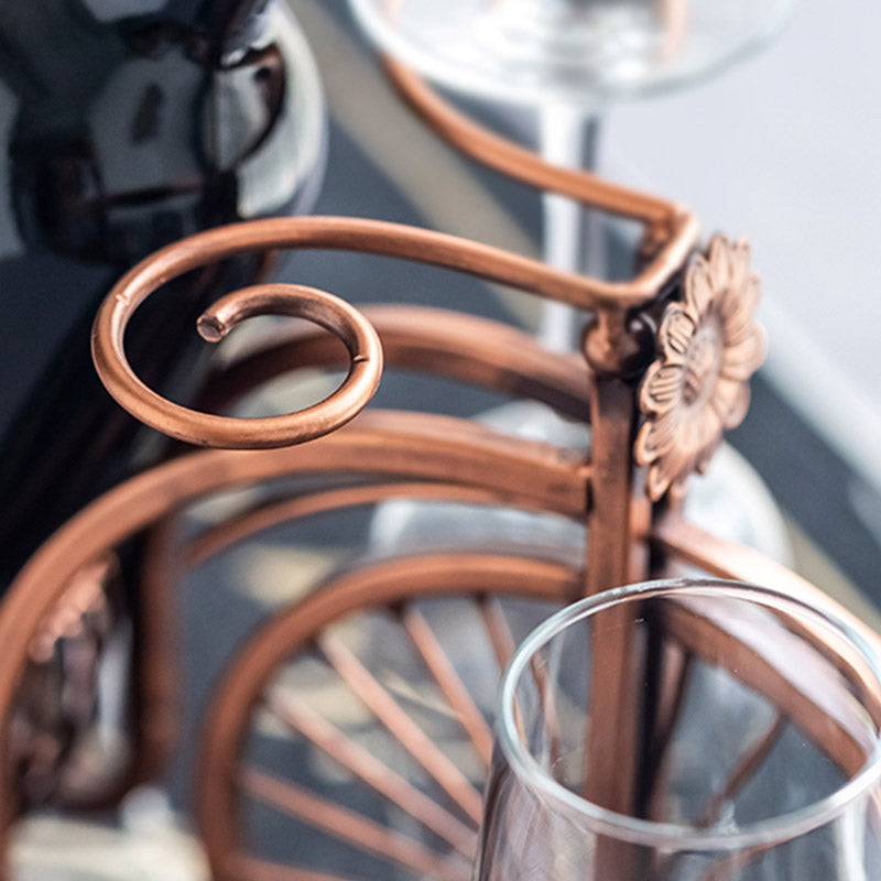 Glam Tabletop Wine Rack Metal Wine Bottle & Glass Rack for Living Room Clearhalo 'furn' 'furn_wine_racks' 'Furniture' 'Kitchen & Dining Furniture' 'Wine Racks' 'wine_racks' 6845023