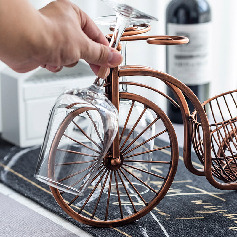 Glam Tabletop Wine Rack Metal Wine Bottle & Glass Rack for Living Room Clearhalo 'furn' 'furn_wine_racks' 'Furniture' 'Kitchen & Dining Furniture' 'Wine Racks' 'wine_racks' 6845026