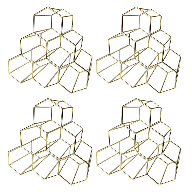 Portabottiglie in metallo con piano glam in metallo per soggiorno per soggiorno