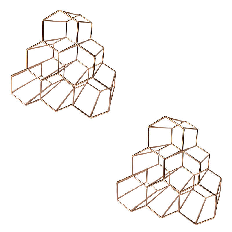 Portabottiglie in metallo con piano glam in metallo per soggiorno per soggiorno