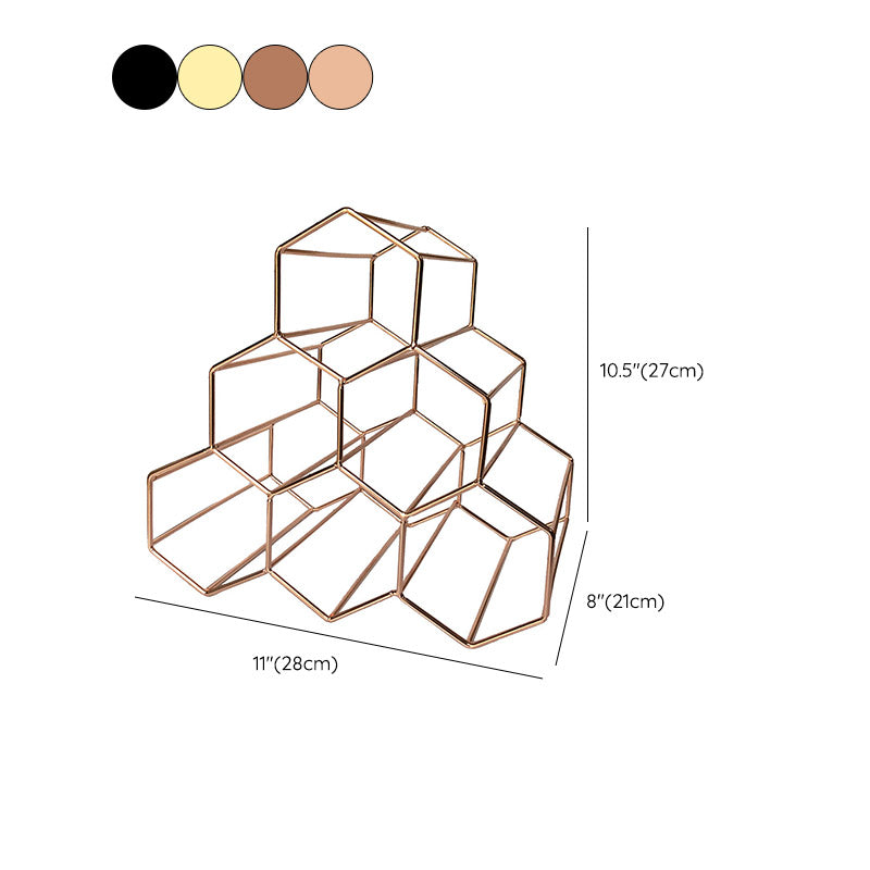 Portabottiglie in metallo con piano glam in metallo per soggiorno per soggiorno