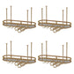 Glam Hanging Wine Rack Metal Wine Bottle & Glass Rack for Living Room 31"L x 14"W x 18"H Gold 4 Piece Set Clearhalo 'furn' 'furn_wine_racks' 'Furniture' 'Kitchen & Dining Furniture' 'Wine Racks' 'wine_racks' 6845072