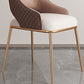 Glam Kitchen Chair Gold Legs Indoor Open Back Dining Arm Chair