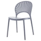 Plastic Dining Chair Modern Style Open Back Dining Side Chair