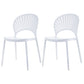 Plastic Dining Chair Modern Style Open Back Dining Side Chair