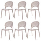 Plastic Dining Chair Modern Style Open Back Dining Side Chair