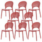 Plastic Dining Chair Modern Style Open Back Dining Side Chair