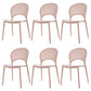 Plastic Dining Chair Modern Style Open Back Dining Side Chair