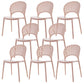 Silla de comedor de plástico estilo moderno silla lateral de comedor de espalda abierta