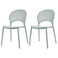 Plastic Dining Chair Modern Style Open Back Dining Side Chair