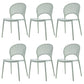 Plastic Dining Chair Modern Style Open Back Dining Side Chair