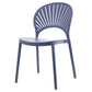 Plastic Dining Chair Modern Style Open Back Dining Side Chair
