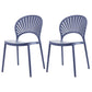 Plastic Dining Chair Modern Style Open Back Dining Side Chair