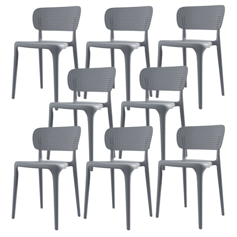 Sedia da pranzo in plastica in plastica in plastica moderna sedia laterale aperto