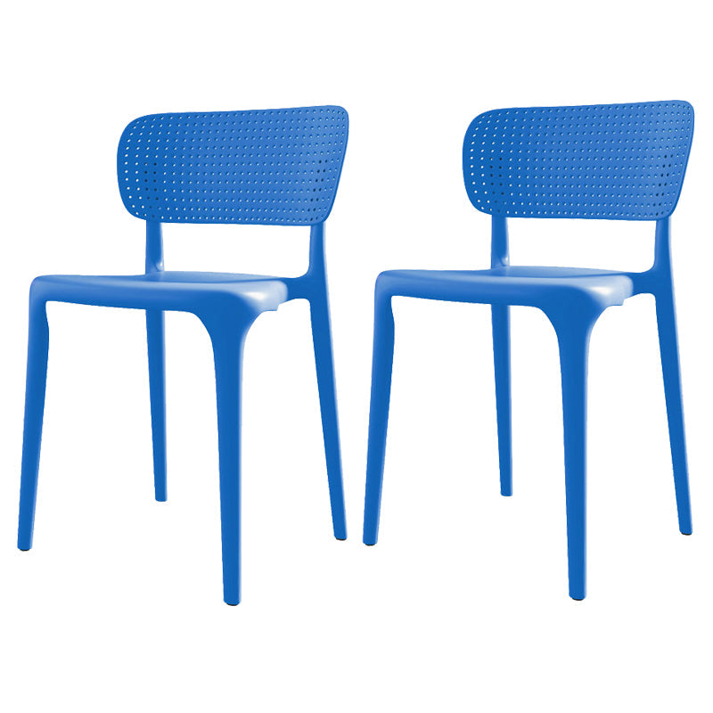 Sedia da pranzo in plastica in plastica in plastica moderna sedia laterale aperto