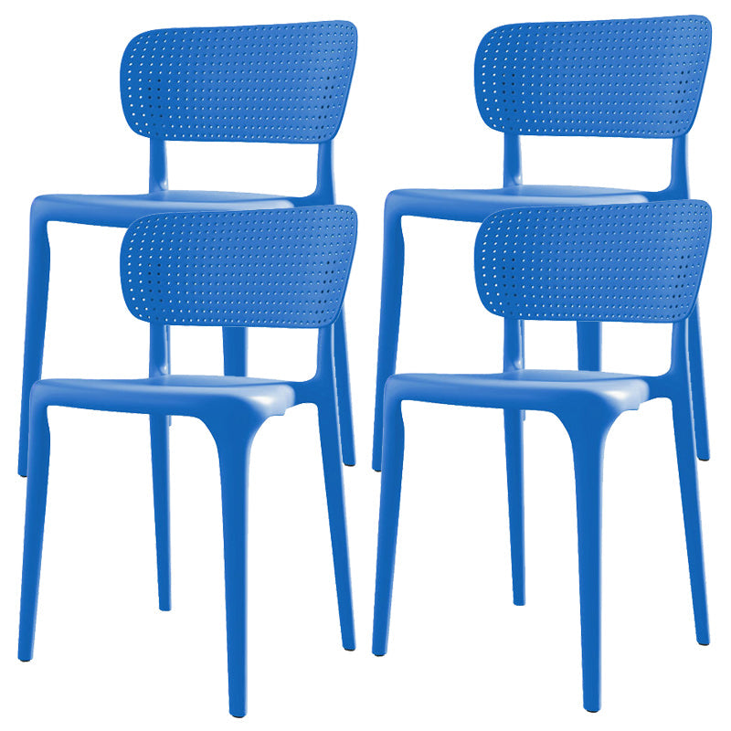 Sedia da pranzo in plastica in plastica in plastica moderna sedia laterale aperto