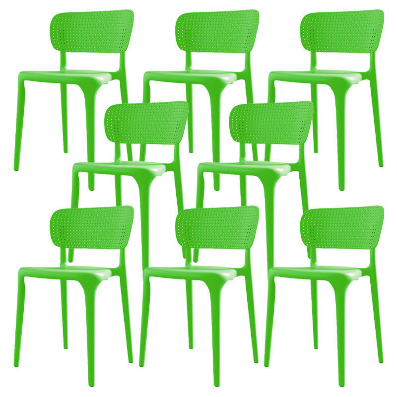 Sedia da pranzo in plastica in plastica in plastica moderna sedia laterale aperto
