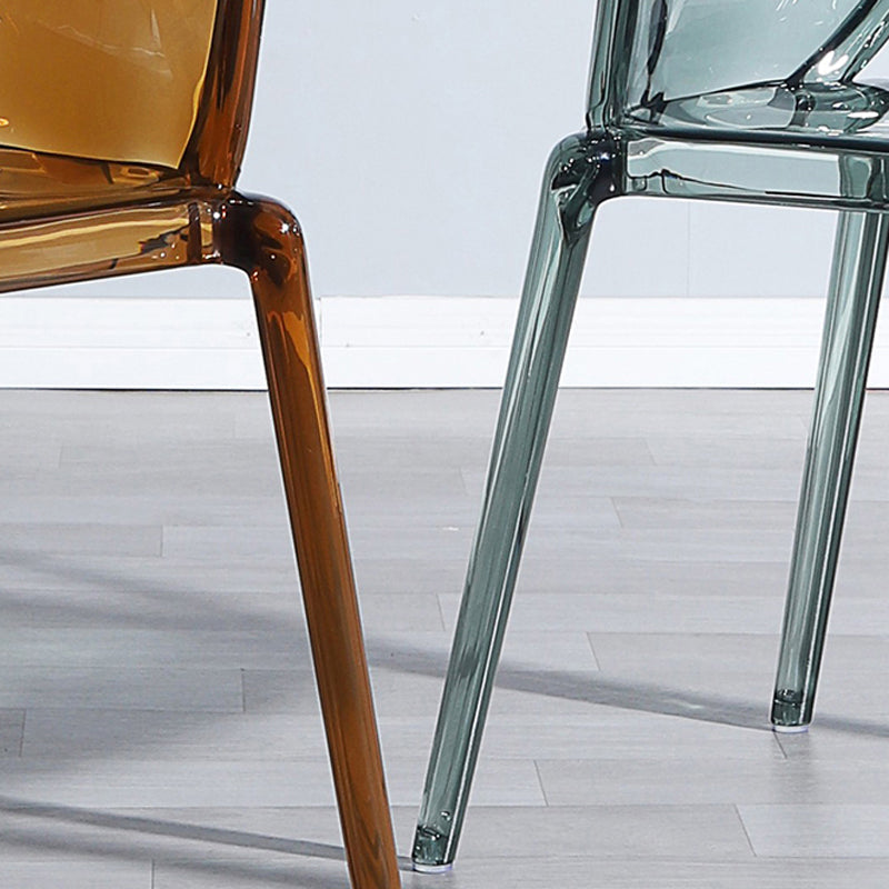 Home Dining Side Chair Kitchen Contemporary Plastic Dining Arm Chair