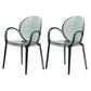 Home Dining Side Chair Kitchen Contemporary Plastic Dining Arm Chair