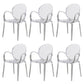 Home Dining Side Chair Kitchen Contemporary Plastic Dining Arm Chair