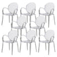 Home Dining Side Chair Kitchen Contemporary Plastic Dining Arm Chair