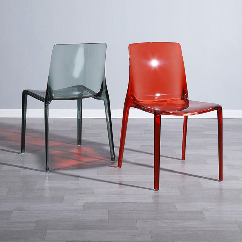 Kitchen Dining Side Chair Contemporary Plastic Dining Armless  Chair