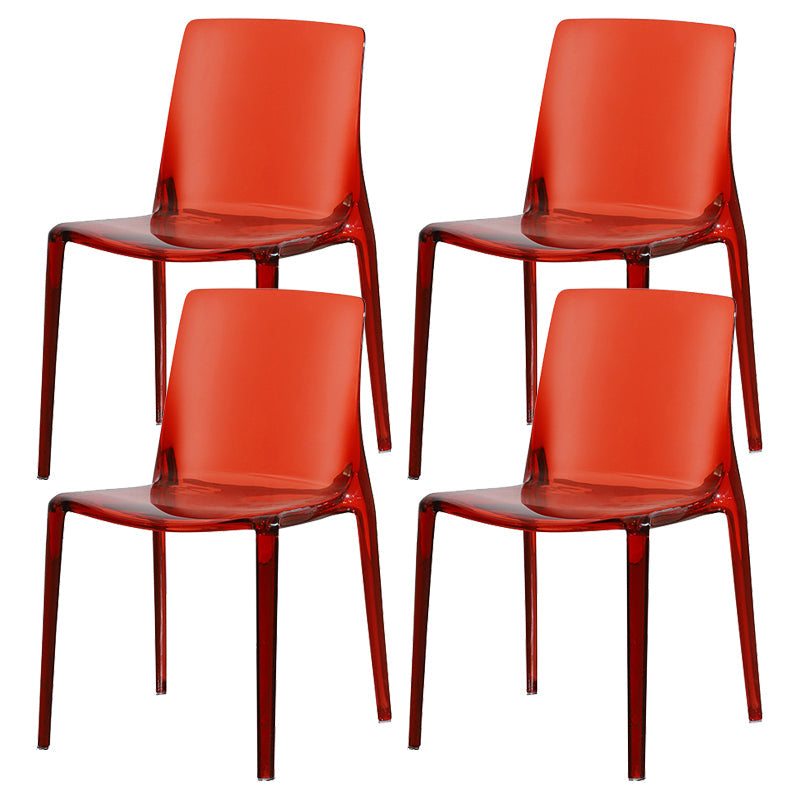 Kitchen Dining Side Chair Contemporary Plastic Dining Armless  Chair